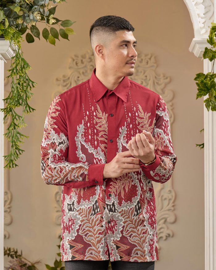 Kemeja Batik Sultan - Indra Maroon - Image 4