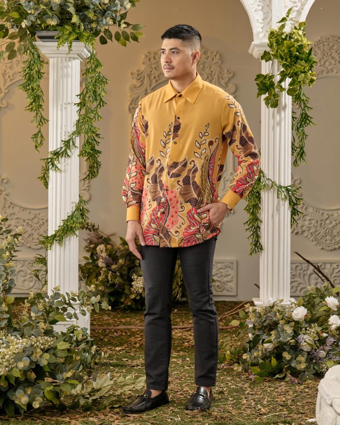 Kemeja Batik Sultan - Kayangan Mustard Gold