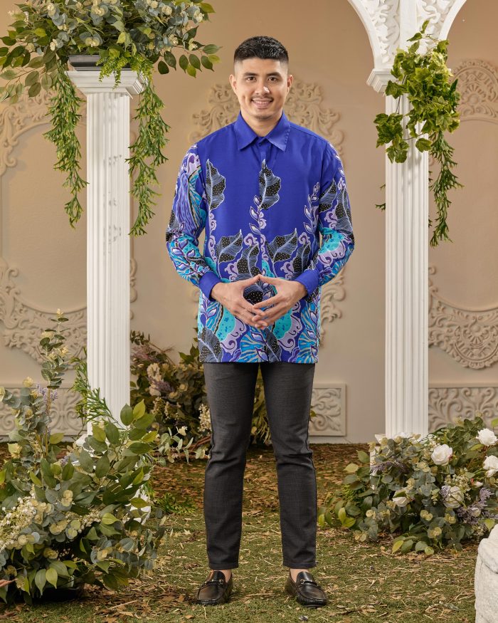 Kemeja Batik Sultan - Kayangan Royal Blue - Image 3