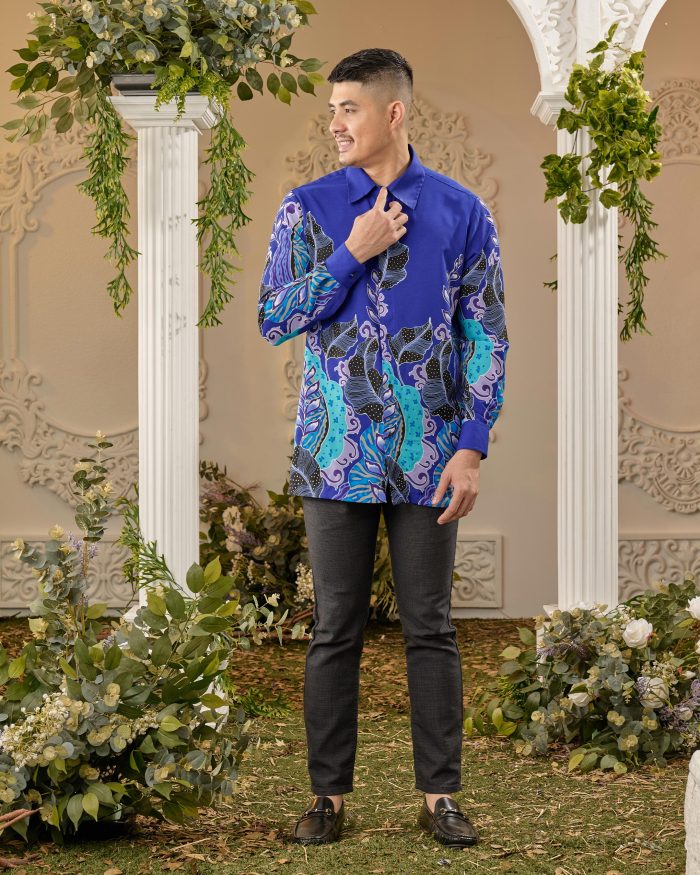 Kemeja Batik Sultan - Kayangan Royal Blue - Image 2