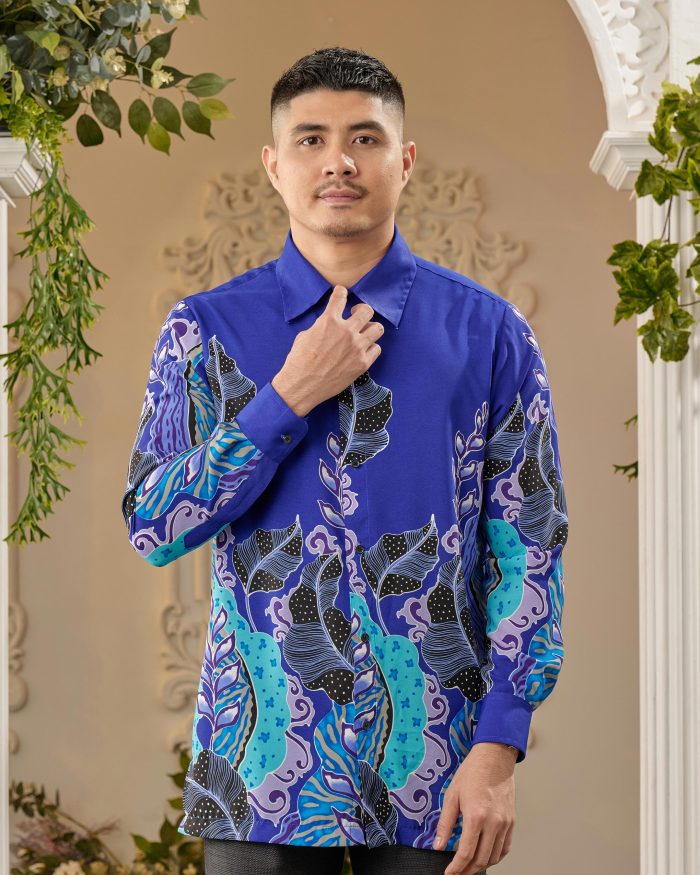 Kemeja Batik Sultan - Kayangan Royal Blue - Image 4