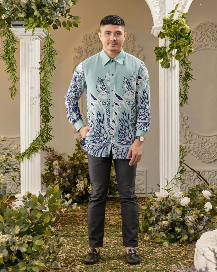 Kemeja Batik Sultan - Pieris Mint - Image 2