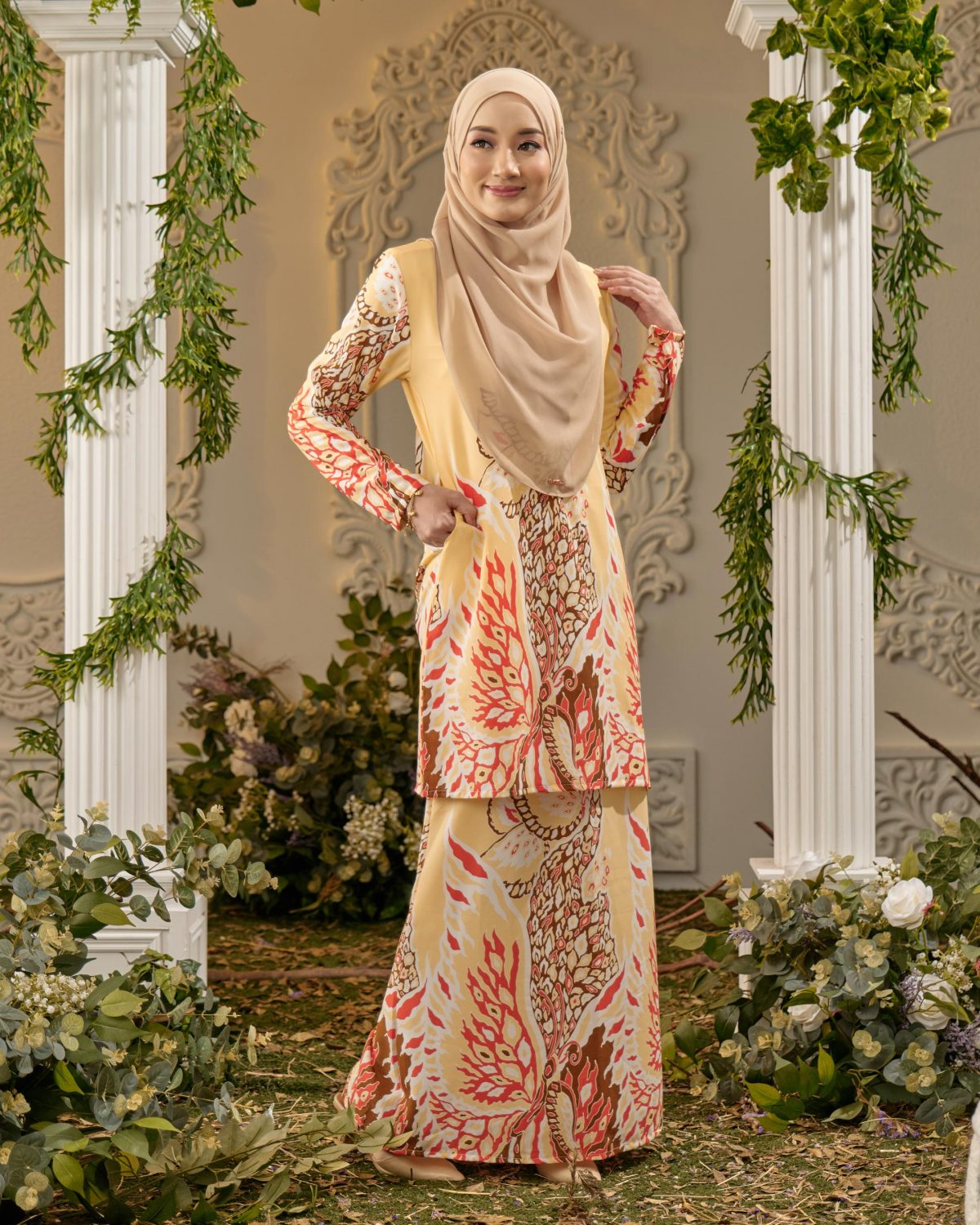 Baju Kurung Moden Batik Sultanah Pieris Sun Ray Kualiti Designer Harga Luarbiasa 9768