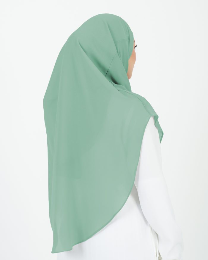 [AS-IS] Tudung Sarung Instant Chiffon Lustia (XL) - Medium Seagreen - Image 4