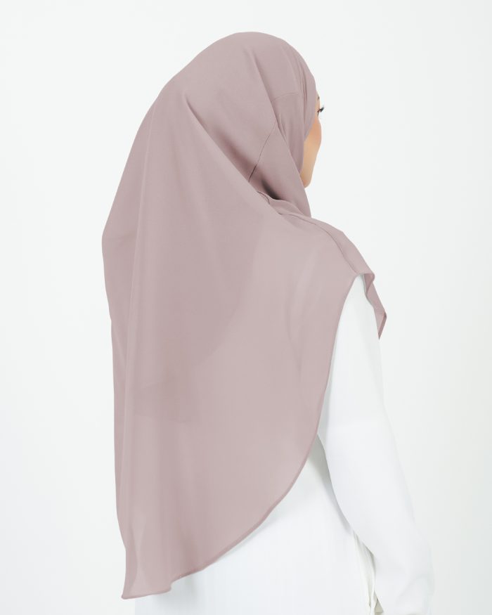 [AS-IS] Tudung Sarung Instant Chiffon Lustia (XL) - Rose Ash - Image 4