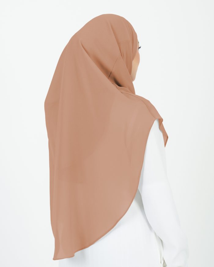 Tudung Sarung Instant Chiffon Lustia (XL) - Sedona Pumpkin - Image 4