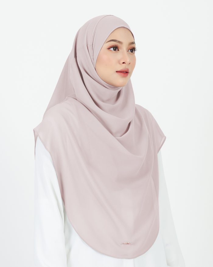 [AS-IS] Tudung Sarung Instant Chiffon Lustia (XL) - Silky Crepe - Image 3