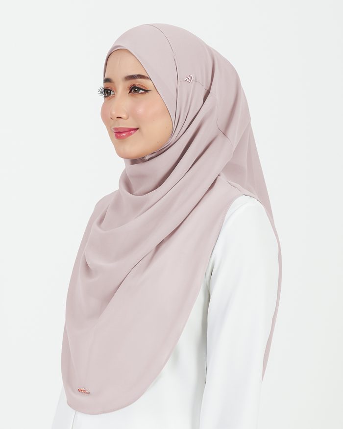 [AS-IS] Tudung Sarung Instant Chiffon Lustia (L) - Silky Crepe