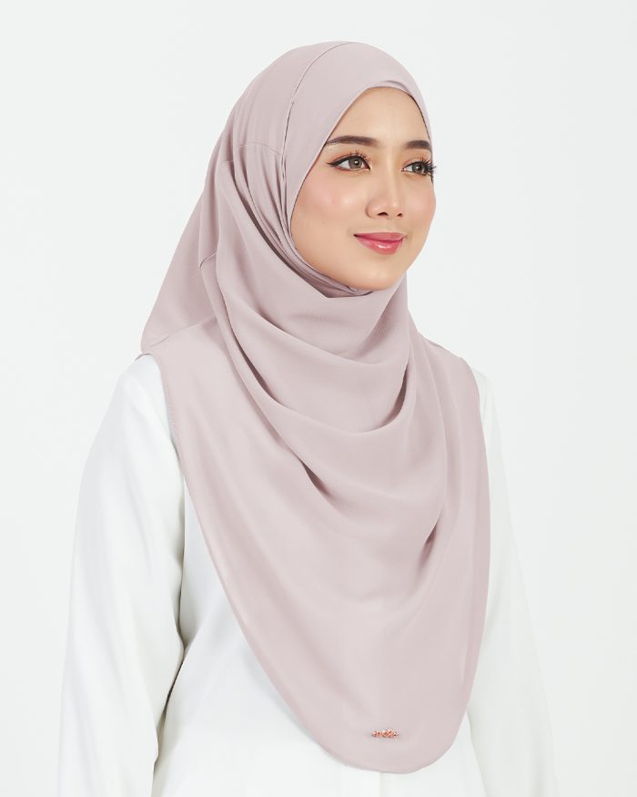 [AS-IS] Tudung Sarung Instant Chiffon Lustia (L) - Silky Crepe - Image 3