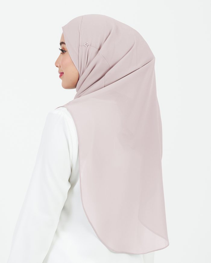 [AS-IS] Tudung Sarung Instant Chiffon Lustia (L) - Silky Crepe - Image 4