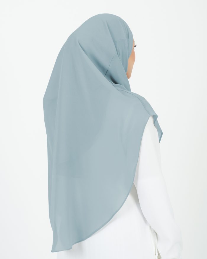 [AS-IS] Tudung Sarung Instant Chiffon Lustia (XL) - Stone Grey - Image 4