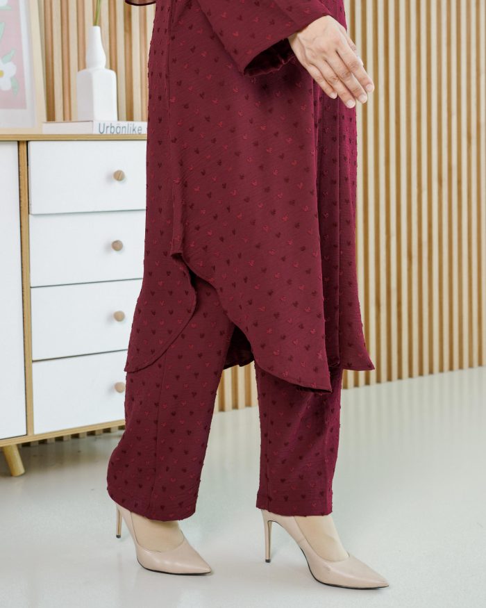 Suit Shafna - Maroon - Image 6