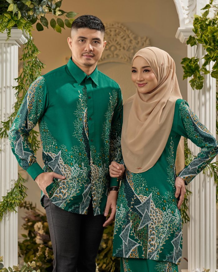 Kemeja Batik Sultan - Aduka Emerald Green - Image 5