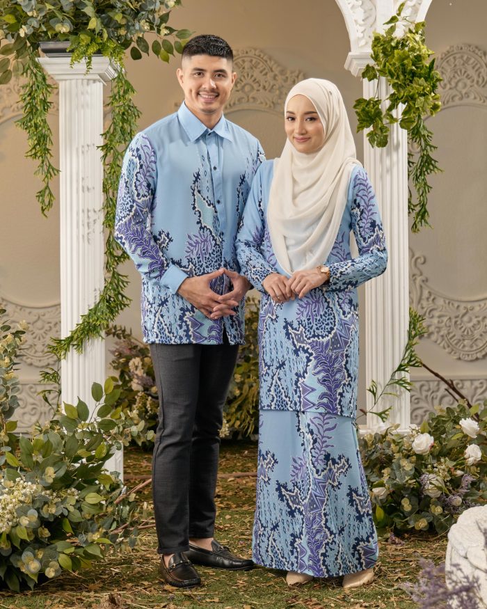 Kemeja Batik Sultan - Indra Baby Blue - Image 5