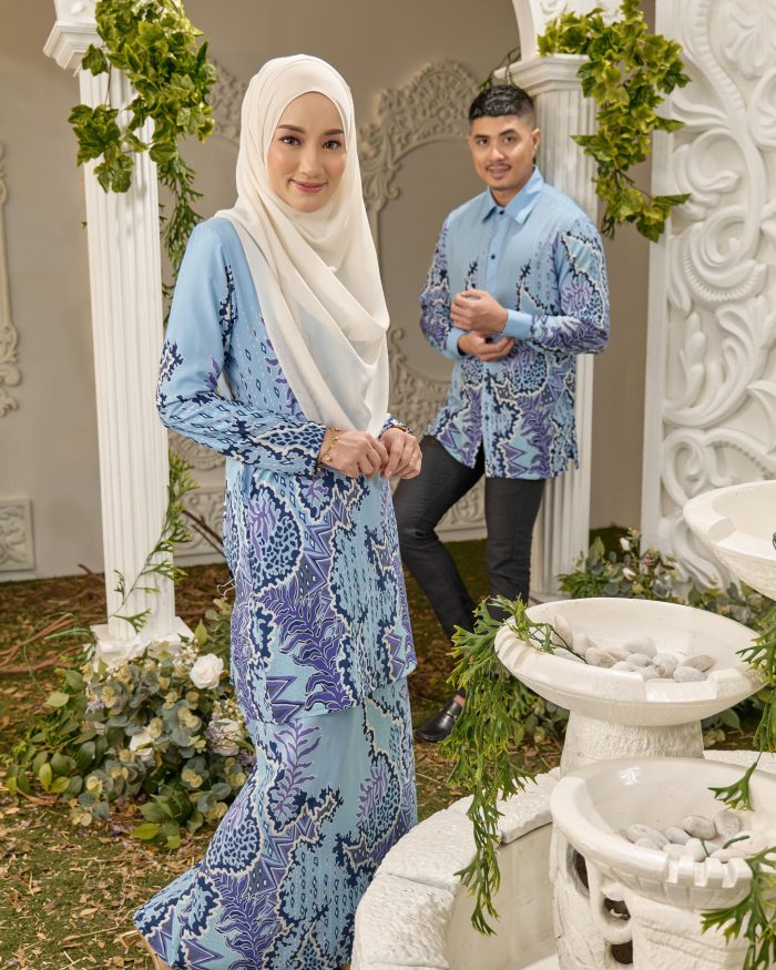 Kemeja Batik Sultan - Indra Baby Blue - Image 4