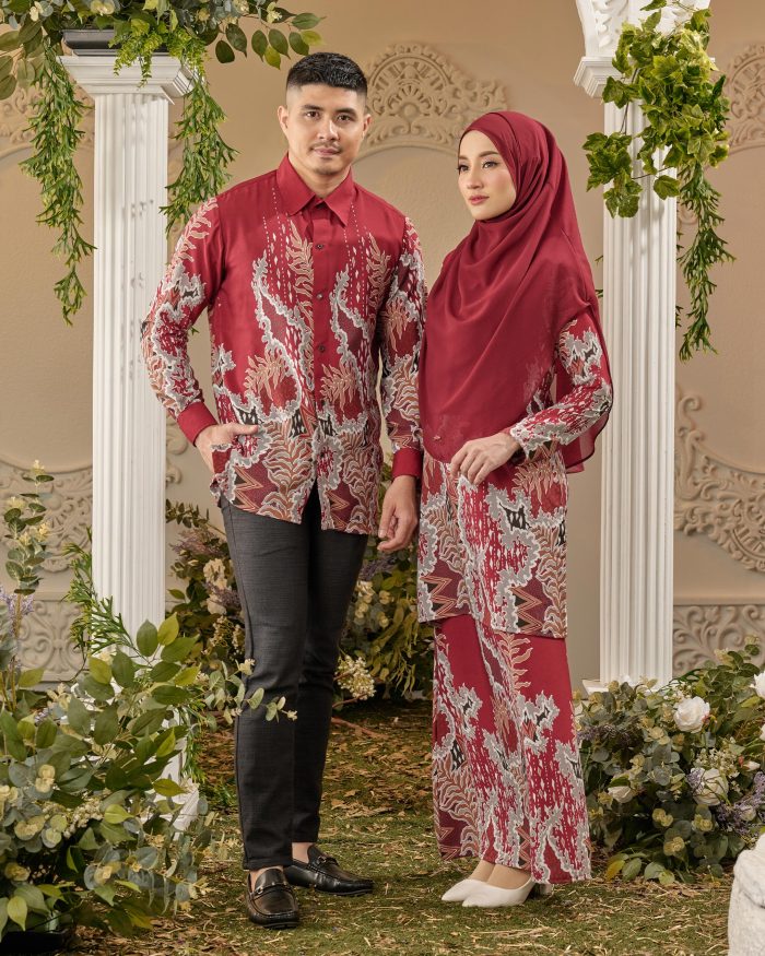 Kemeja Batik Sultan - Indra Maroon - Image 7