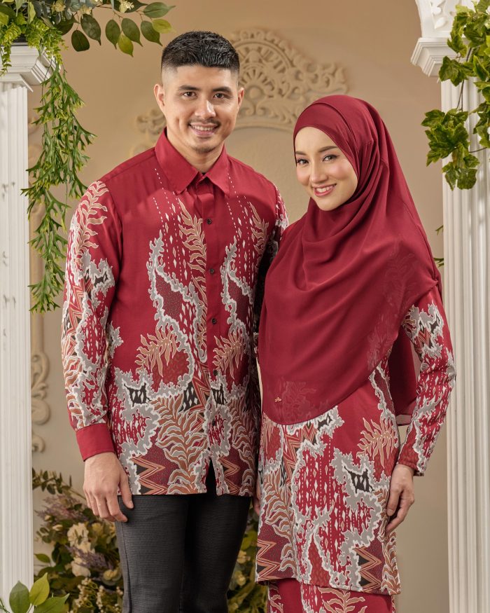 Kemeja Batik Sultan - Indra Maroon - Image 5