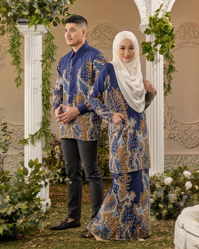 Kemeja Batik Sultan - Indra Navy Blue - Image 6