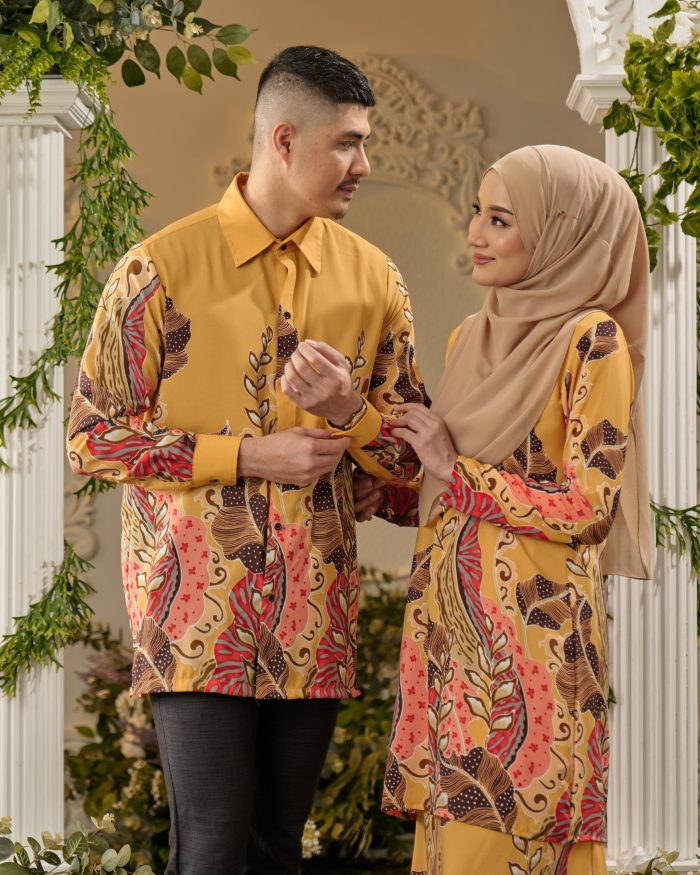 Kemeja Batik Sultan - Kayangan Mustard Gold - Image 8