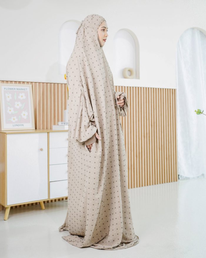 Telekung Rafeefa 2.0 - Ash Khaki - Image 3