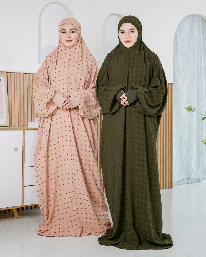 Telekung Rafeefa 2.0 - Olive Green - Image 9