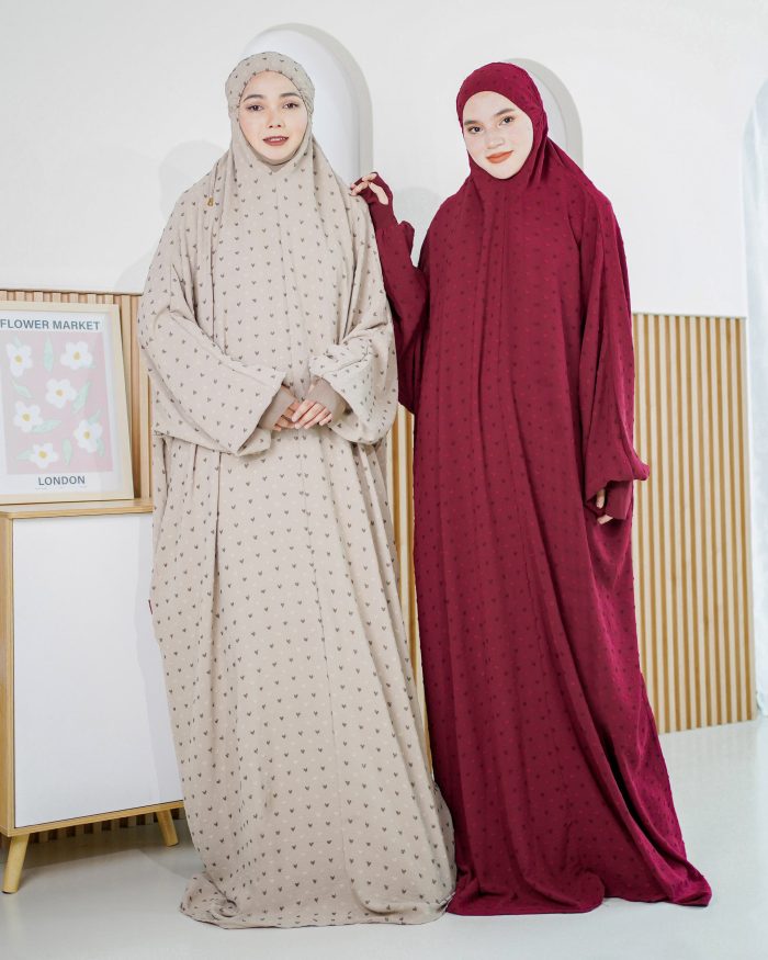 Telekung Rafeefa 2.0 - Ash Khaki - Image 10