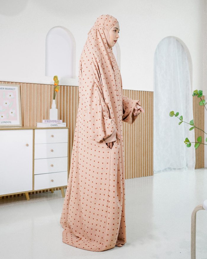 Telekung Rafeefa 2.0 - Nude Brown - Image 3