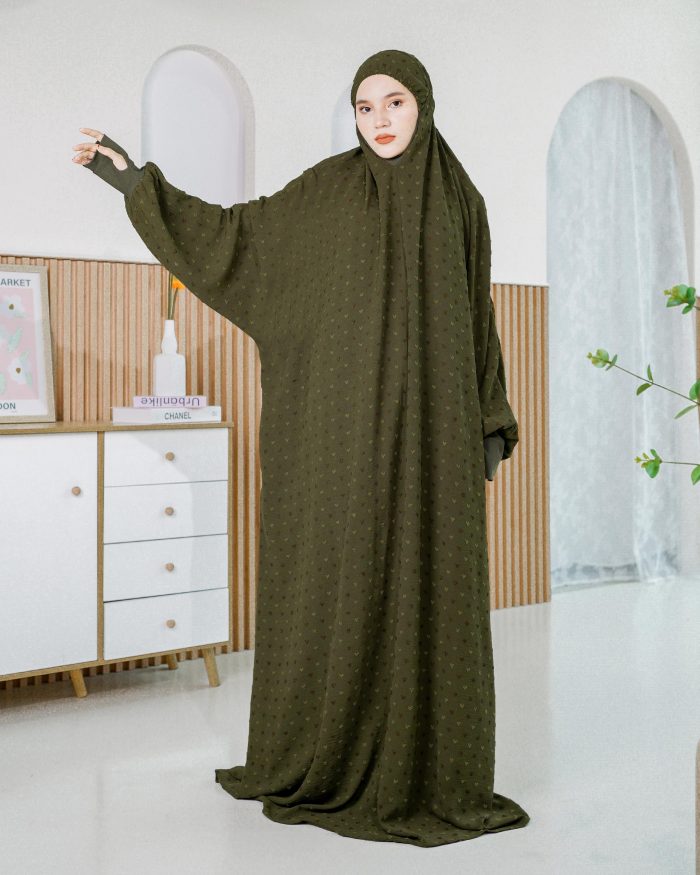 Telekung Rafeefa 2.0 - Olive Green