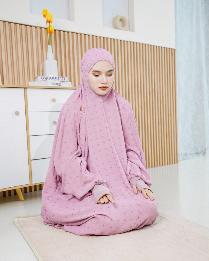 Telekung Rafeefa 2.0 - Pink Blush - Image 5