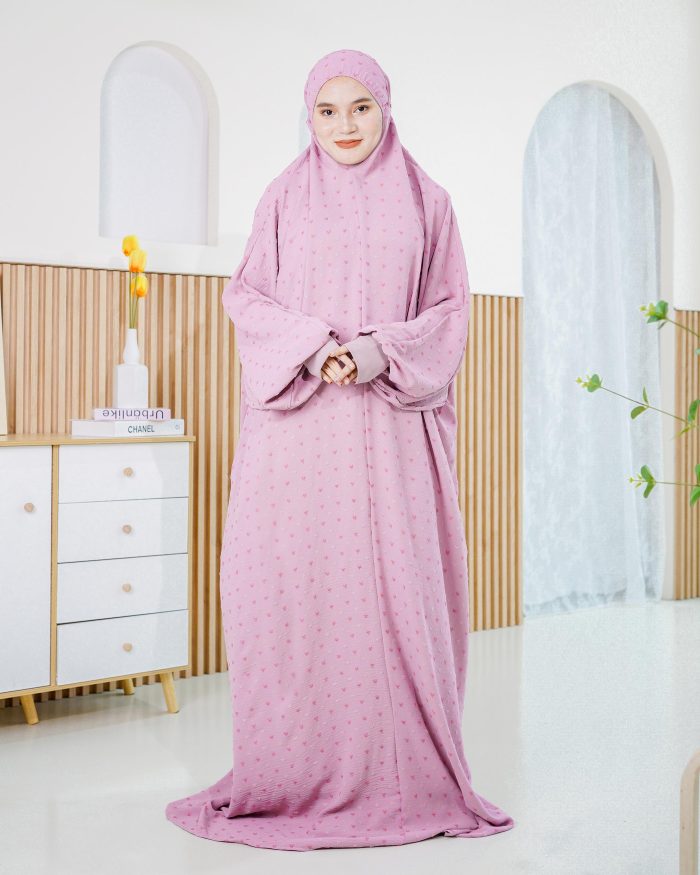 Telekung Rafeefa 2.0 - Pink Blush - Image 3