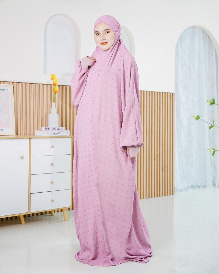 Telekung Rafeefa 2.0 - Pink Blush - Image 2