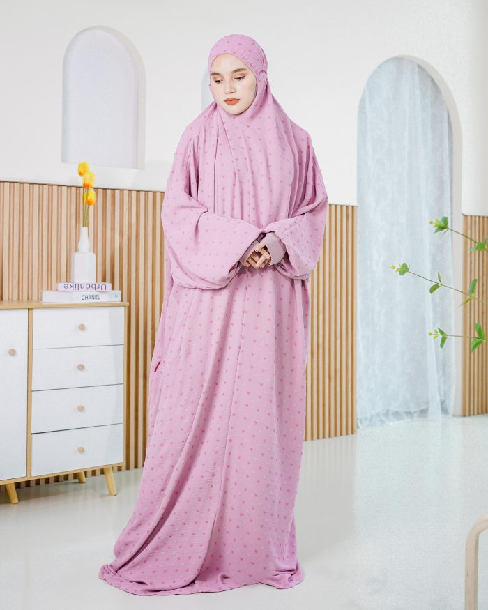 Telekung Rafeefa 2.0 - Pink Blush