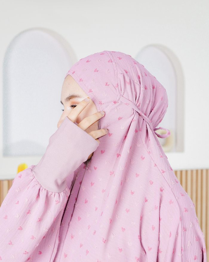 Telekung Rafeefa 2.0 - Pink Blush - Image 9