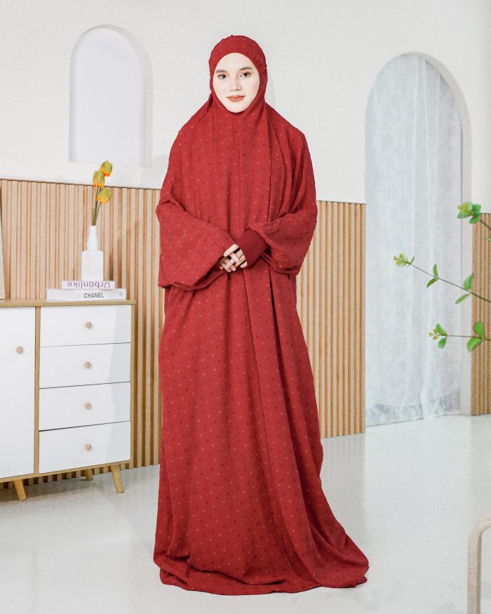 Telekung Rafeefa 2.0 - Ruby Red - Image 3