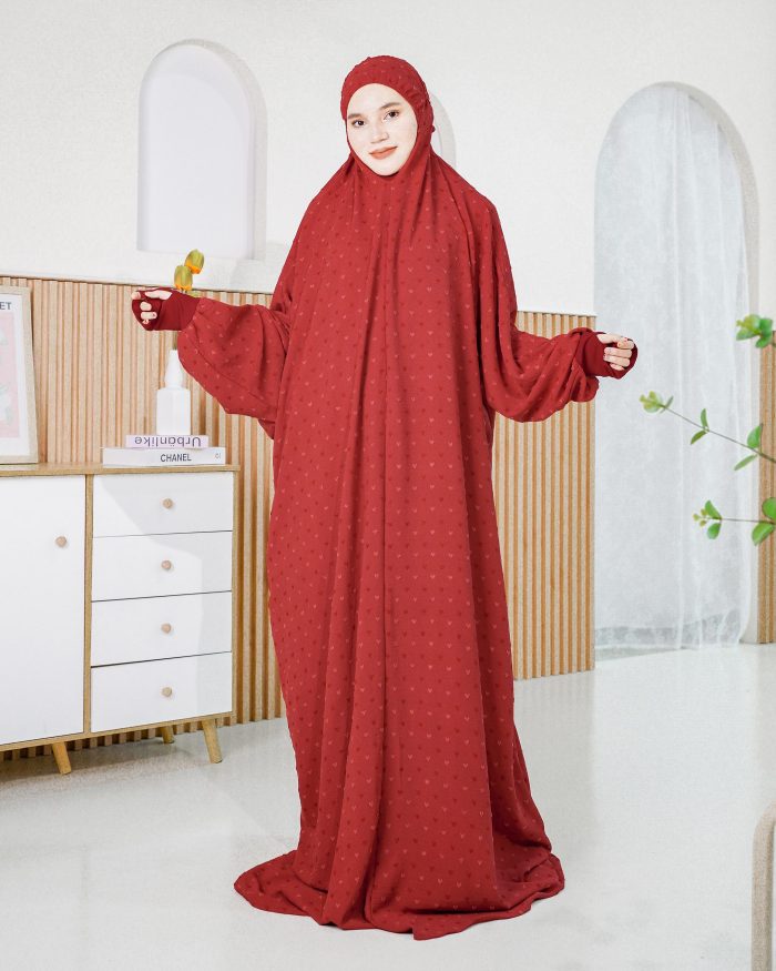Telekung Rafeefa 2.0 - Ruby Red - Image 2