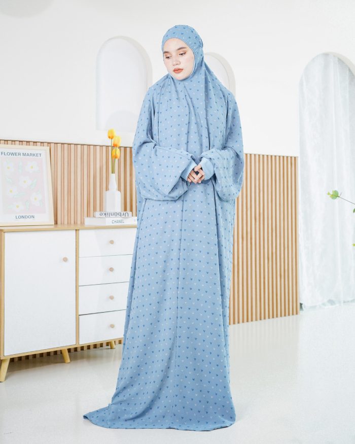 Telekung Rafeefa 2.0 - Sky Blue - Image 2