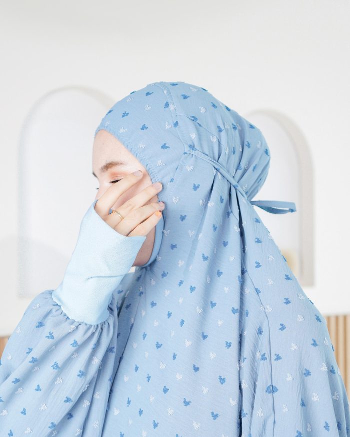 Telekung Rafeefa 2.0 - Sky Blue - Image 5