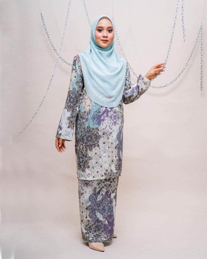 Baju Kurung Batik Safura - Mint Bakawali