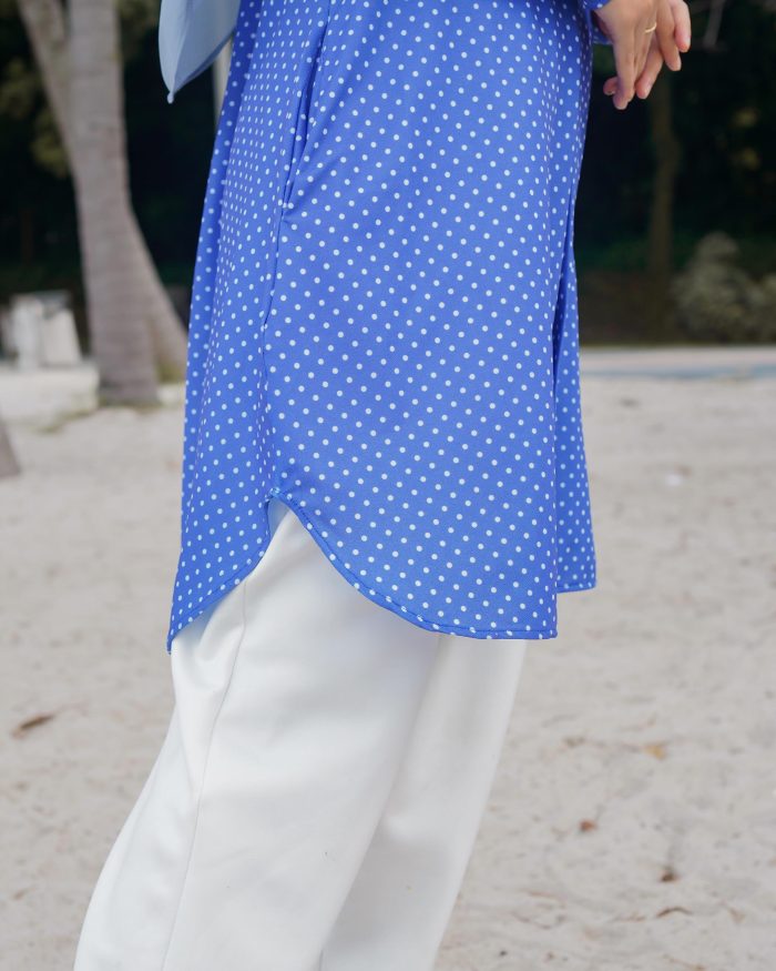 Blouse Lauren - Polka Cobalt - Image 6