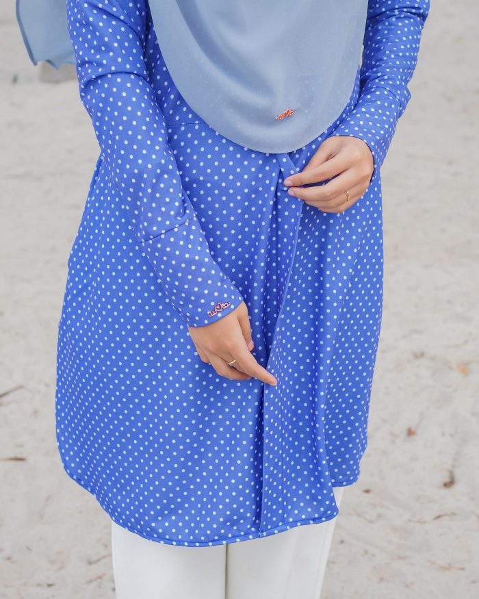 Blouse Lauren - Polka Cobalt - Image 7