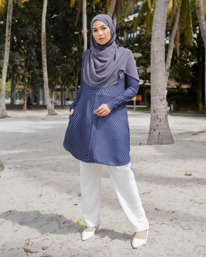 Blouse Lauren - Polka Navyblue - Image 3