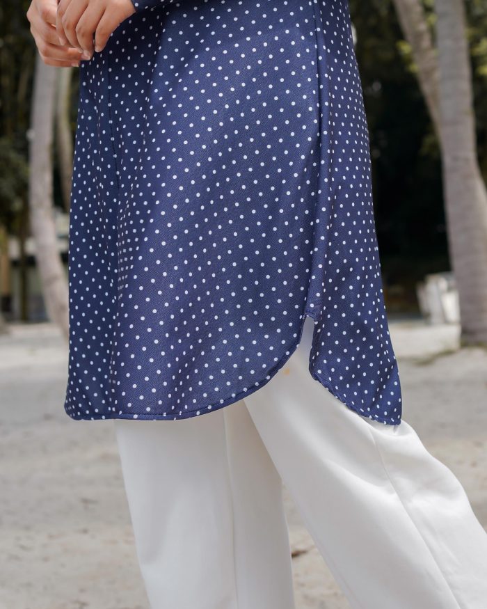 Blouse Lauren - Polka Navyblue - Image 6