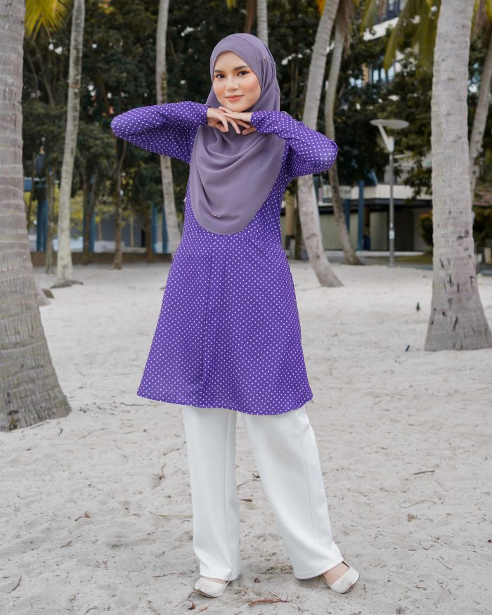 Blouse Lauren - Polka Purple