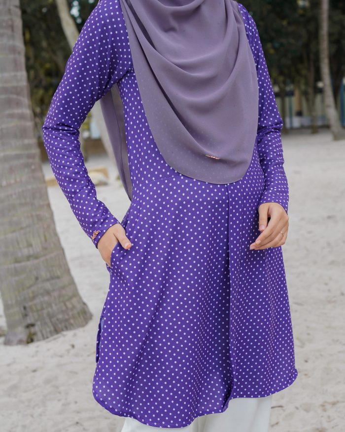 Blouse Lauren - Polka Purple - Image 4