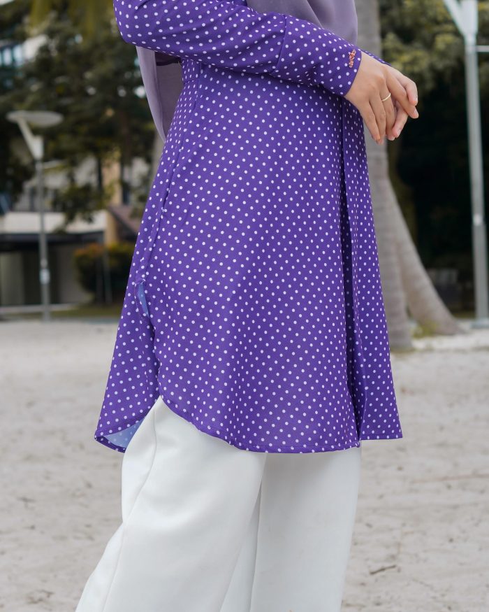 Blouse Lauren - Polka Purple - Image 6