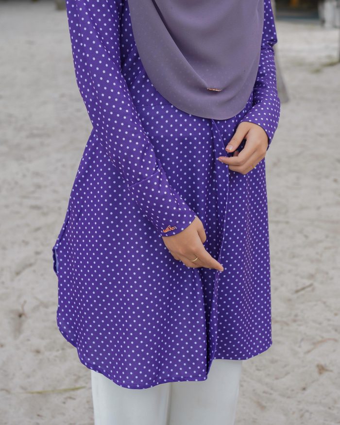 Blouse Lauren - Polka Purple - Image 7