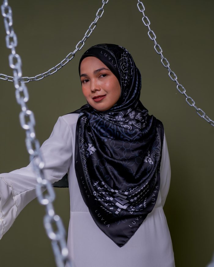 Tudung Bawal Satin Casablanca - Tarfeya - Image 7