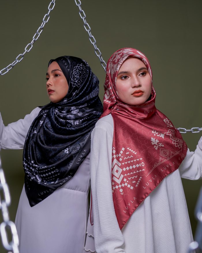 Tudung Bawal Satin Casablanca - Tarfeya - Image 6