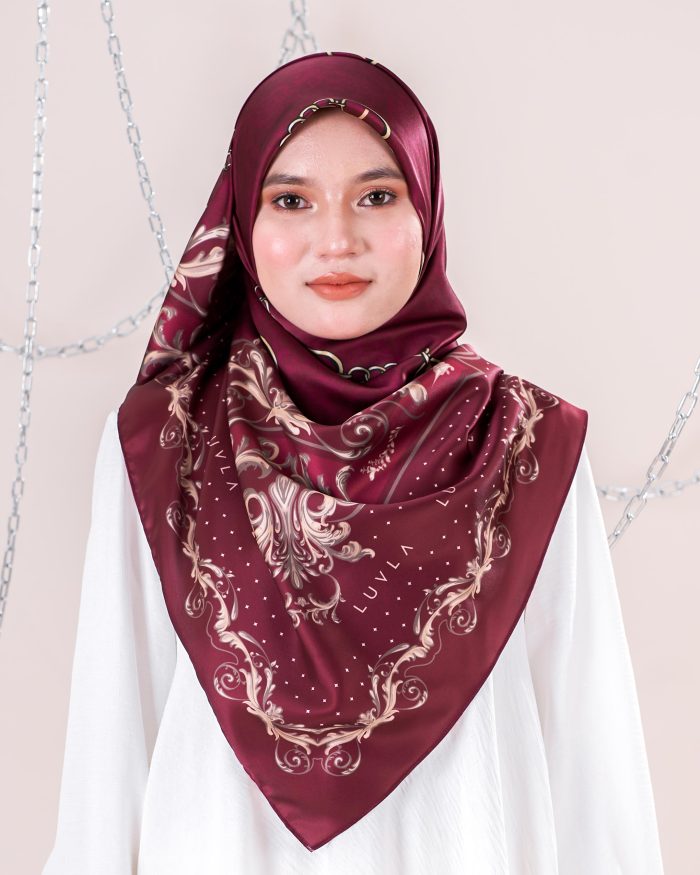 Tudung Bawal Satin Chainz - Byzantine - Image 7