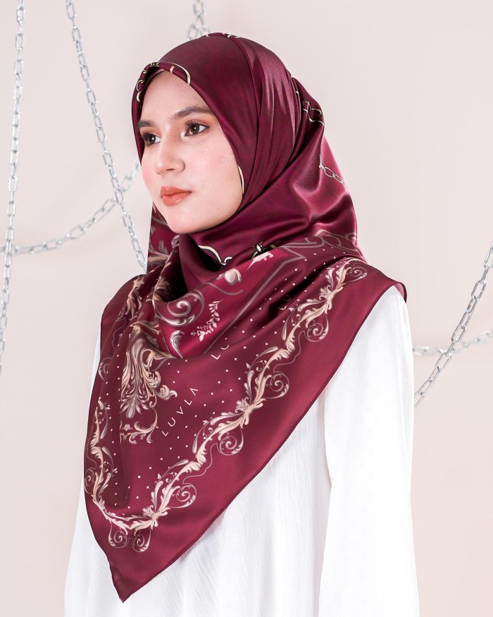 Tudung Bawal Satin Chainz - Byzantine - Image 6